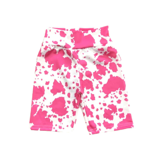 Pink Cow Print Shorts