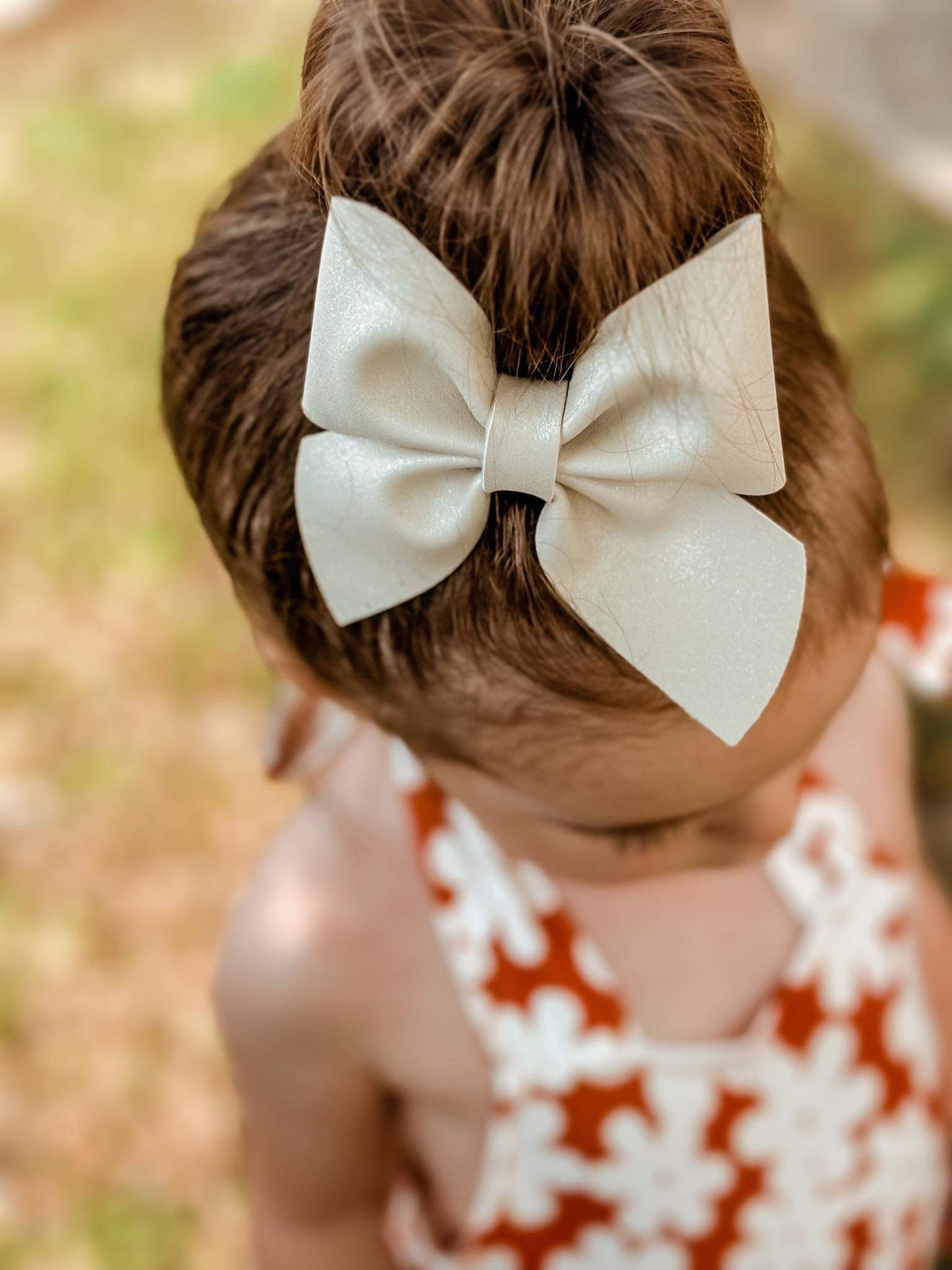 White Ladylike Bow 3.75"