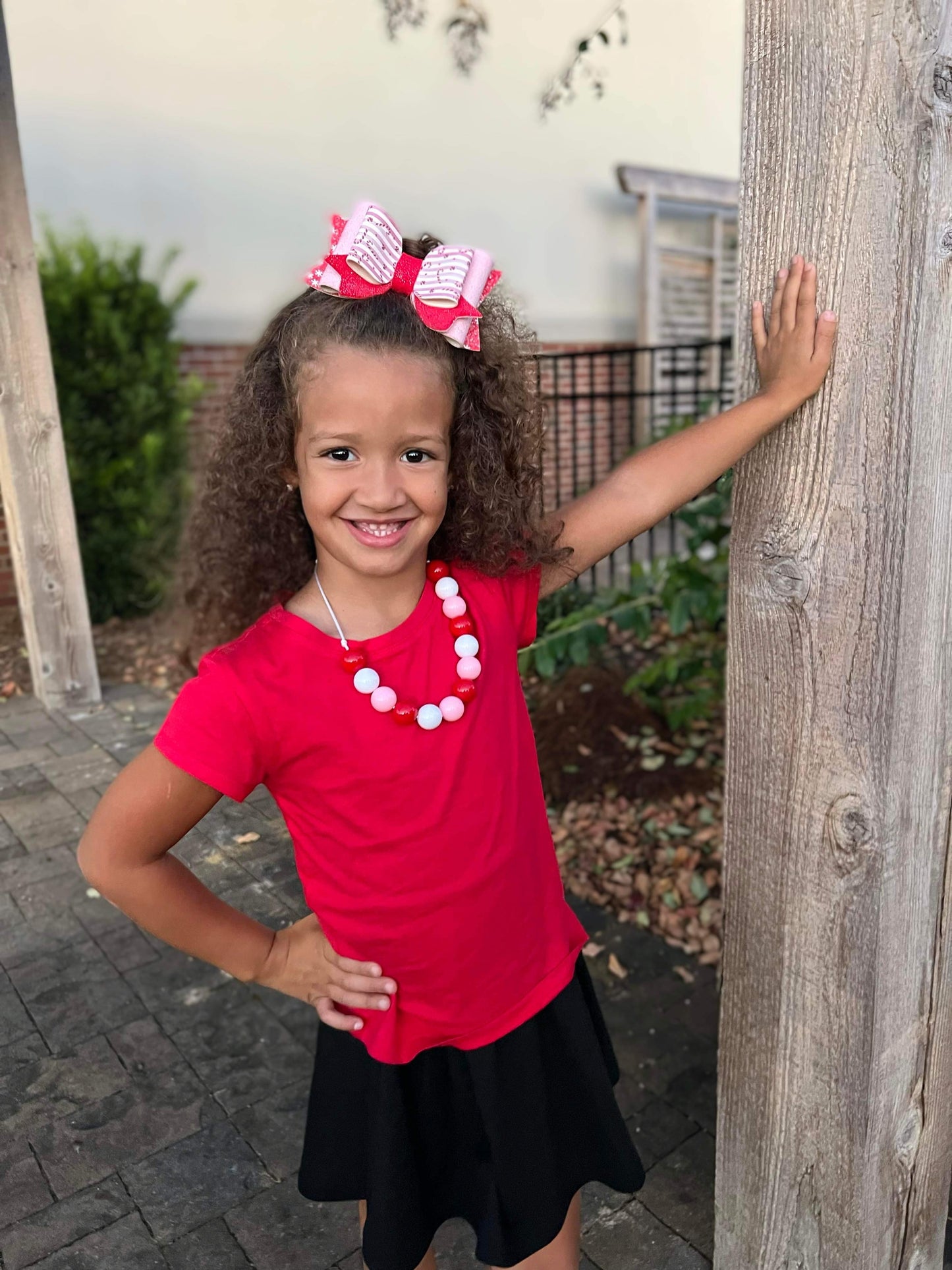 Candy Cane Melody Sweet Magnolia Bow 5.5"