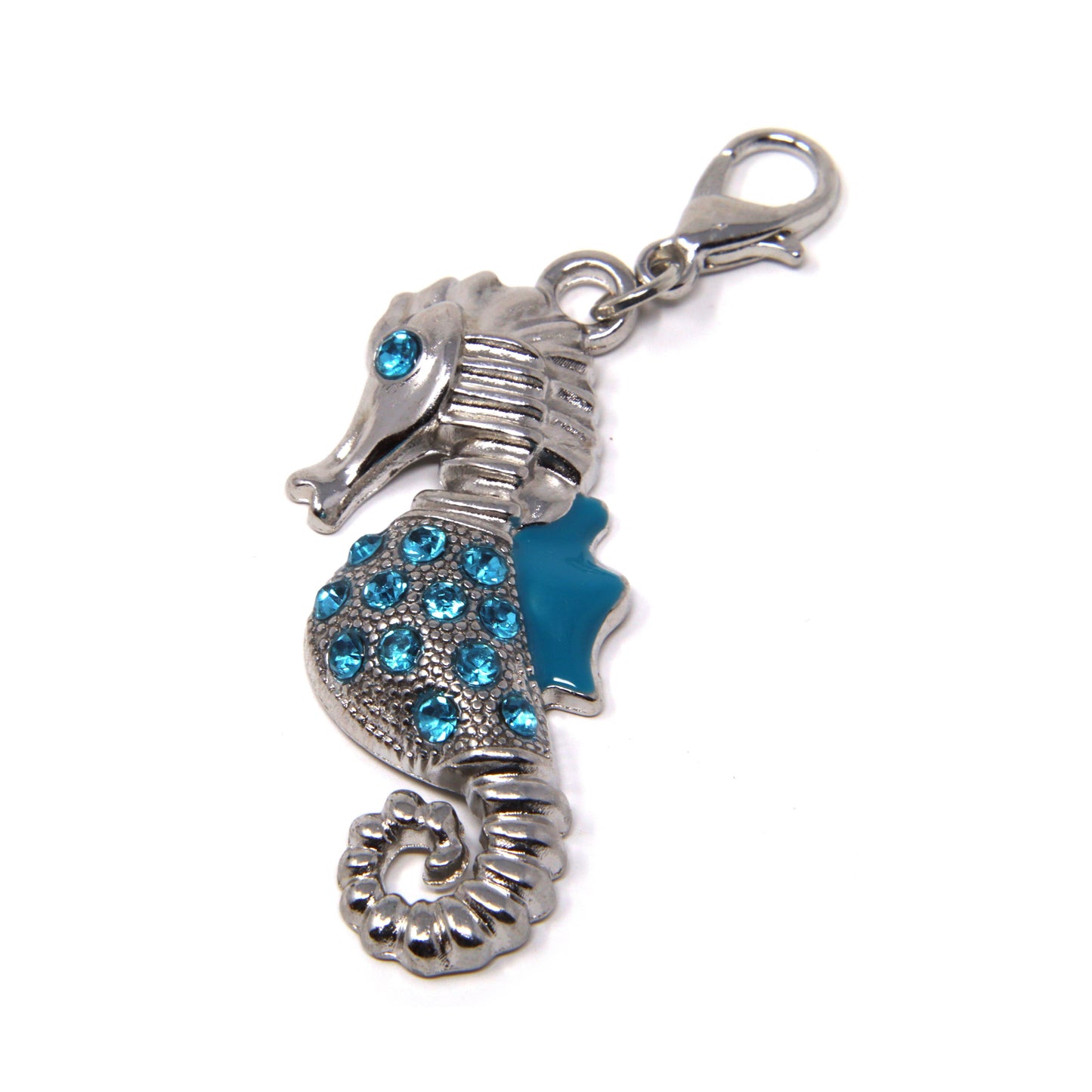 1.5 inch Dazzling Silver Seahorse Charm