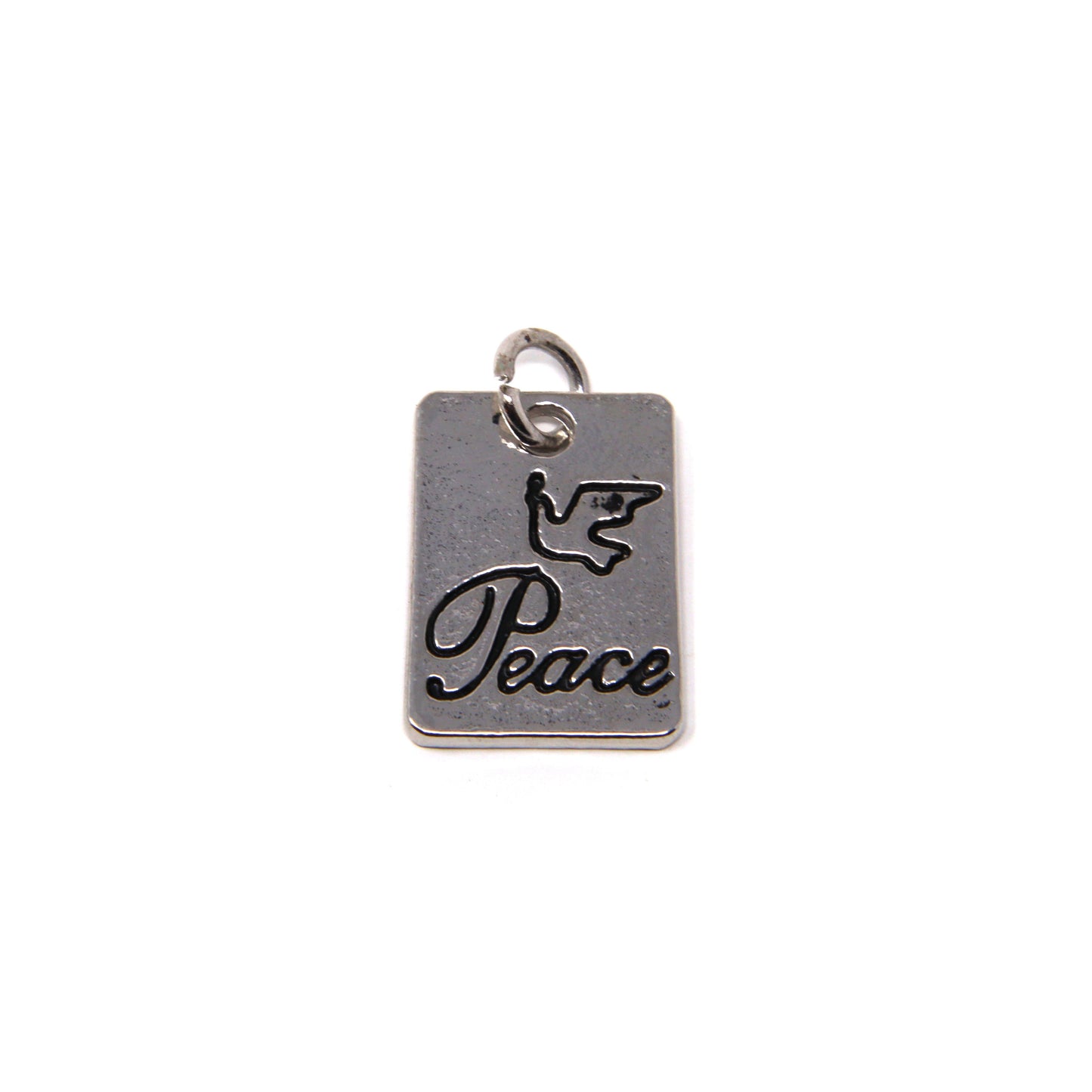 5/8 inch Nickel Finish Peace Charm