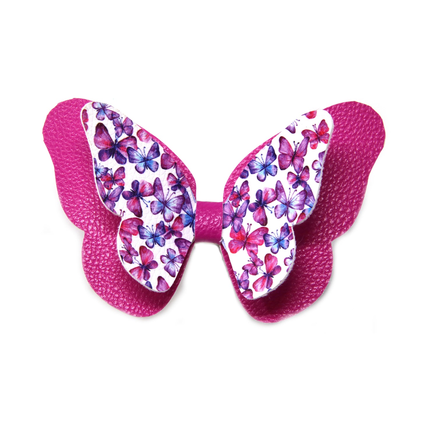 Pink & Purple Butterflies Silvermist Bow 3.5"