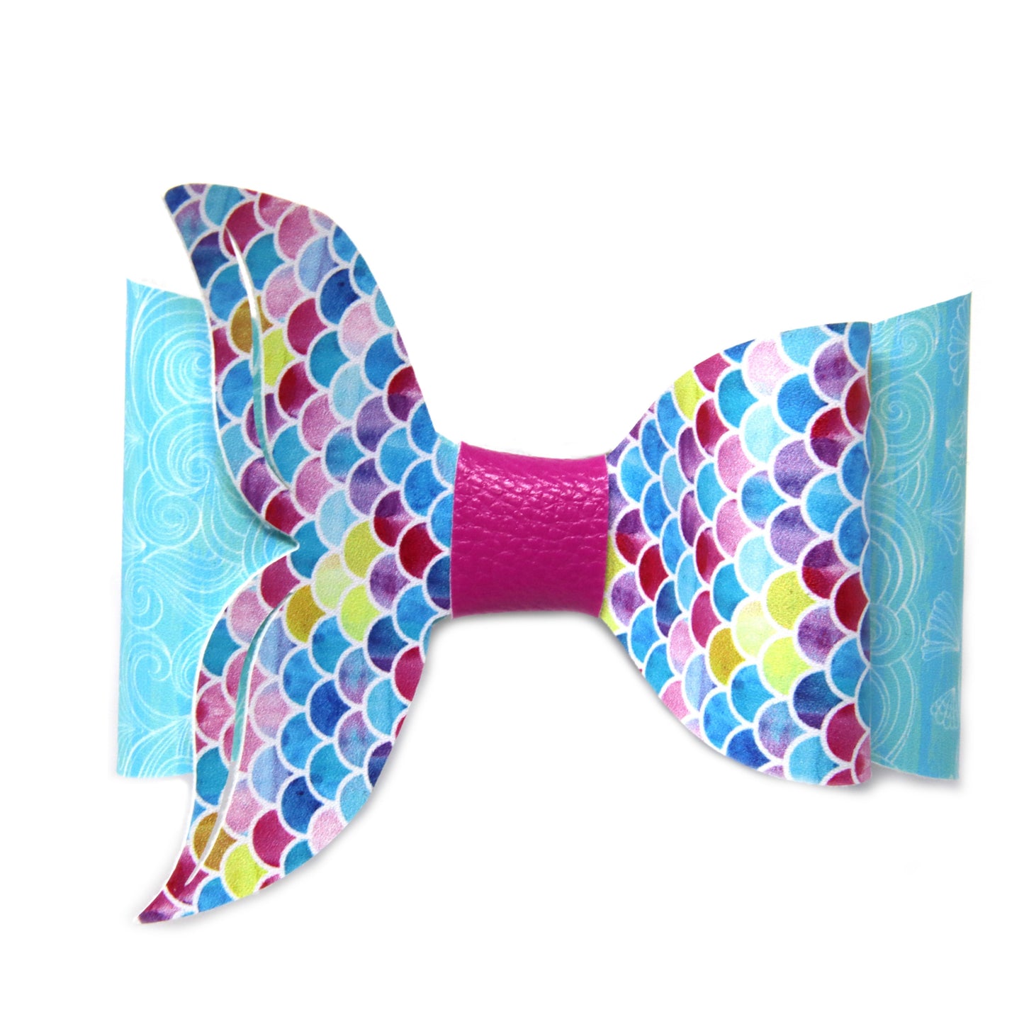 Double Loop Mermaid Tail Bow 4.5"