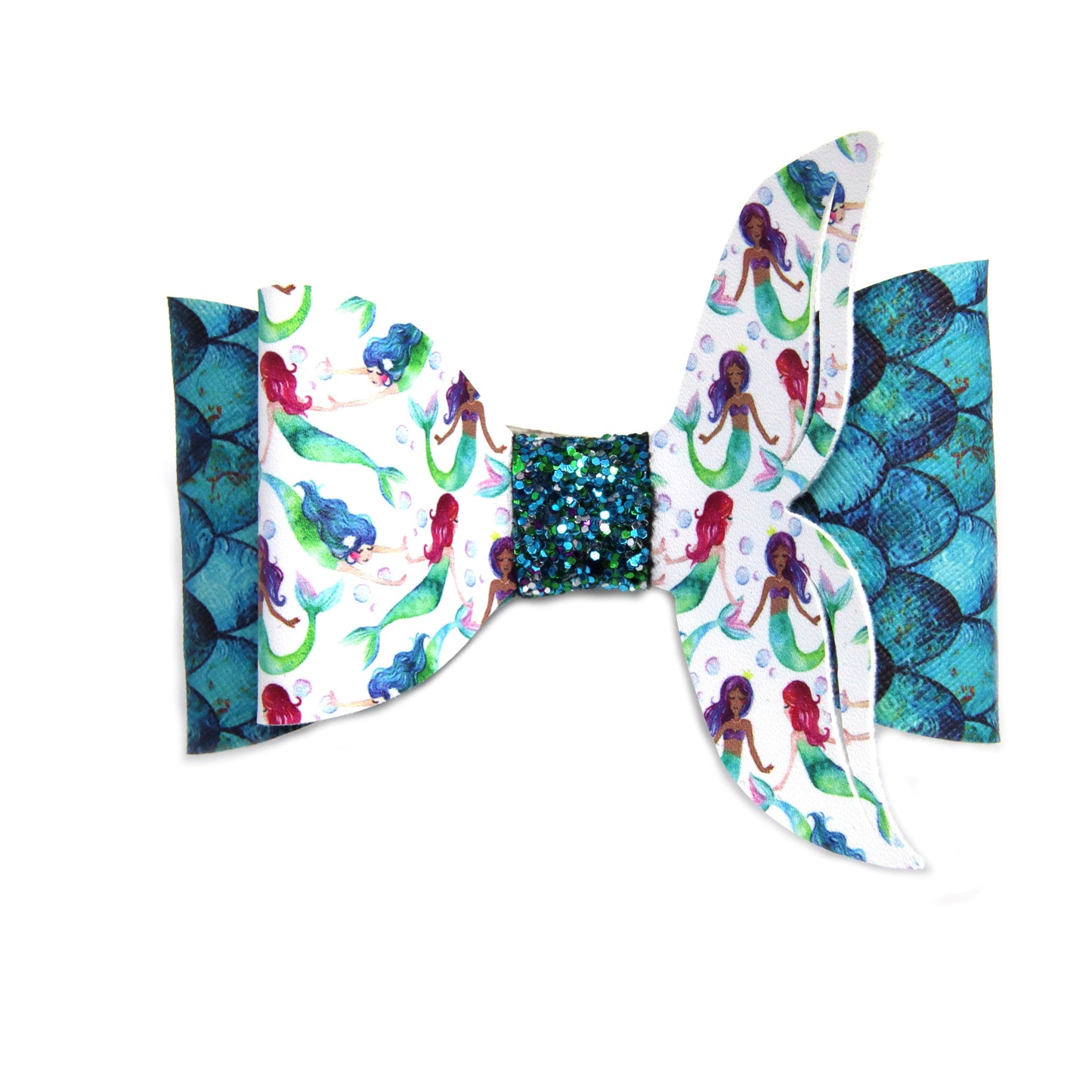 Double Loop Mermaid Tail Bow 4.5" Right-tailed