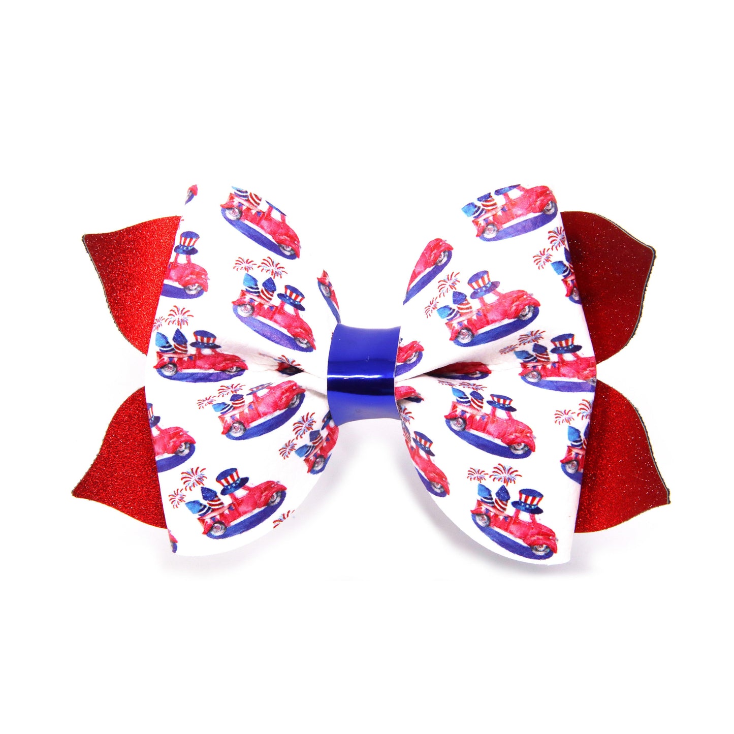 Red Trucks Pixie Pinch Bow 4"