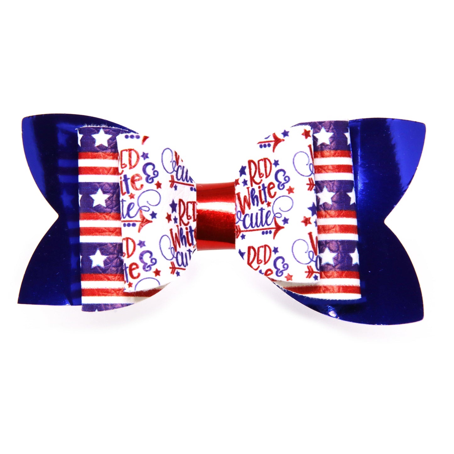 Red, White & Cute Double Diva Bow