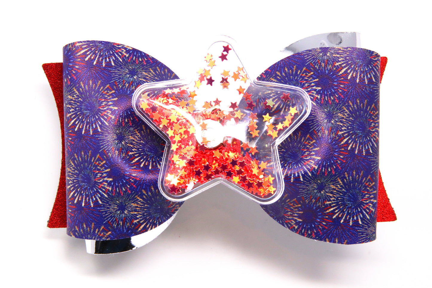 Fireworks Partially Twisted Bow with Light-up Star