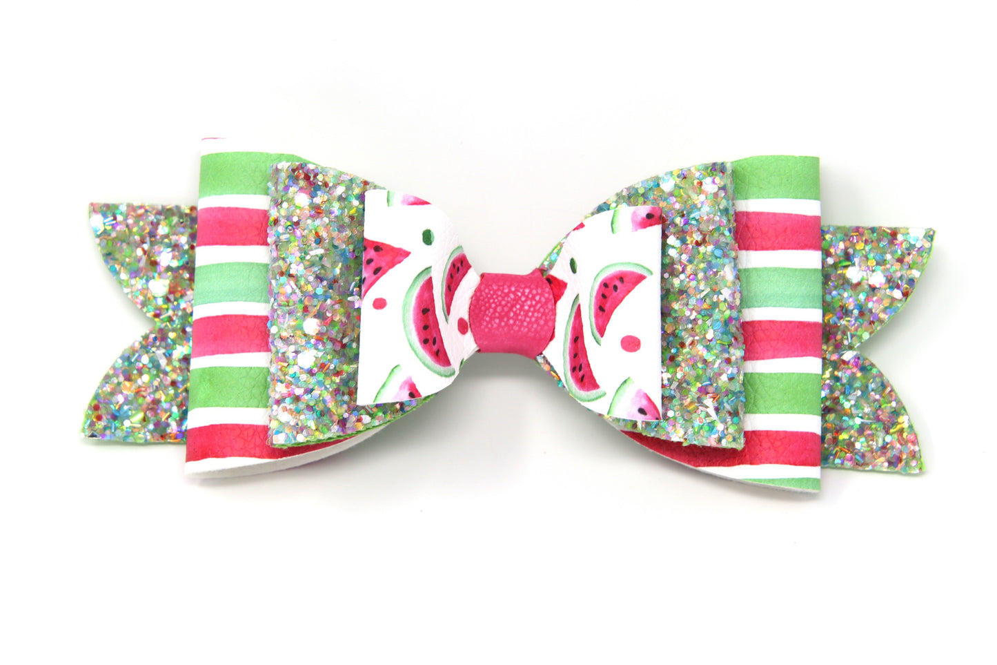 Watermelon Triple French Bow 5.5"