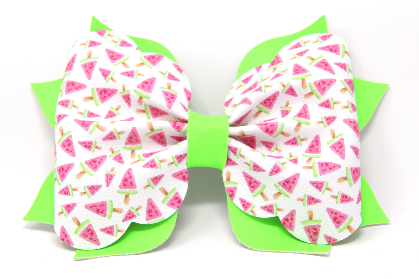 Watermelon Poppy Bow 5"