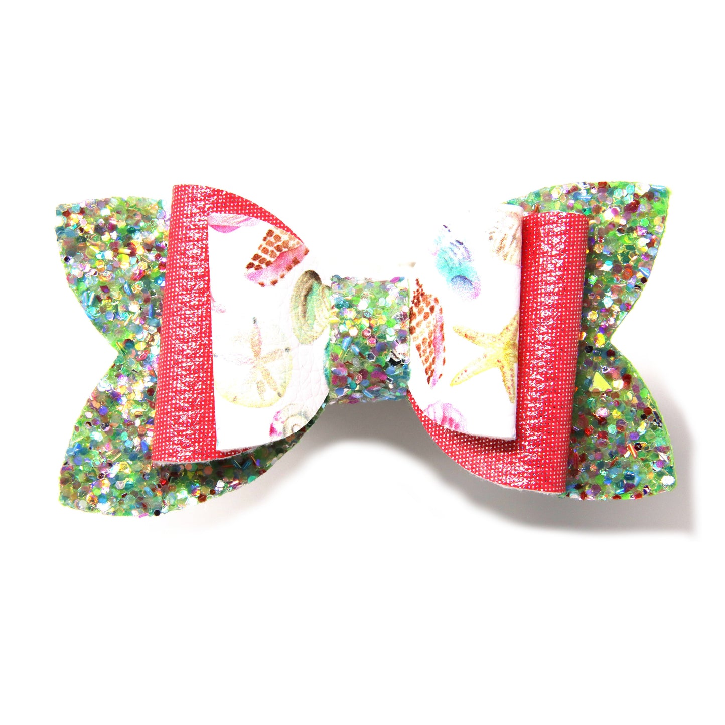 Seashells Double Diva Bow 3"