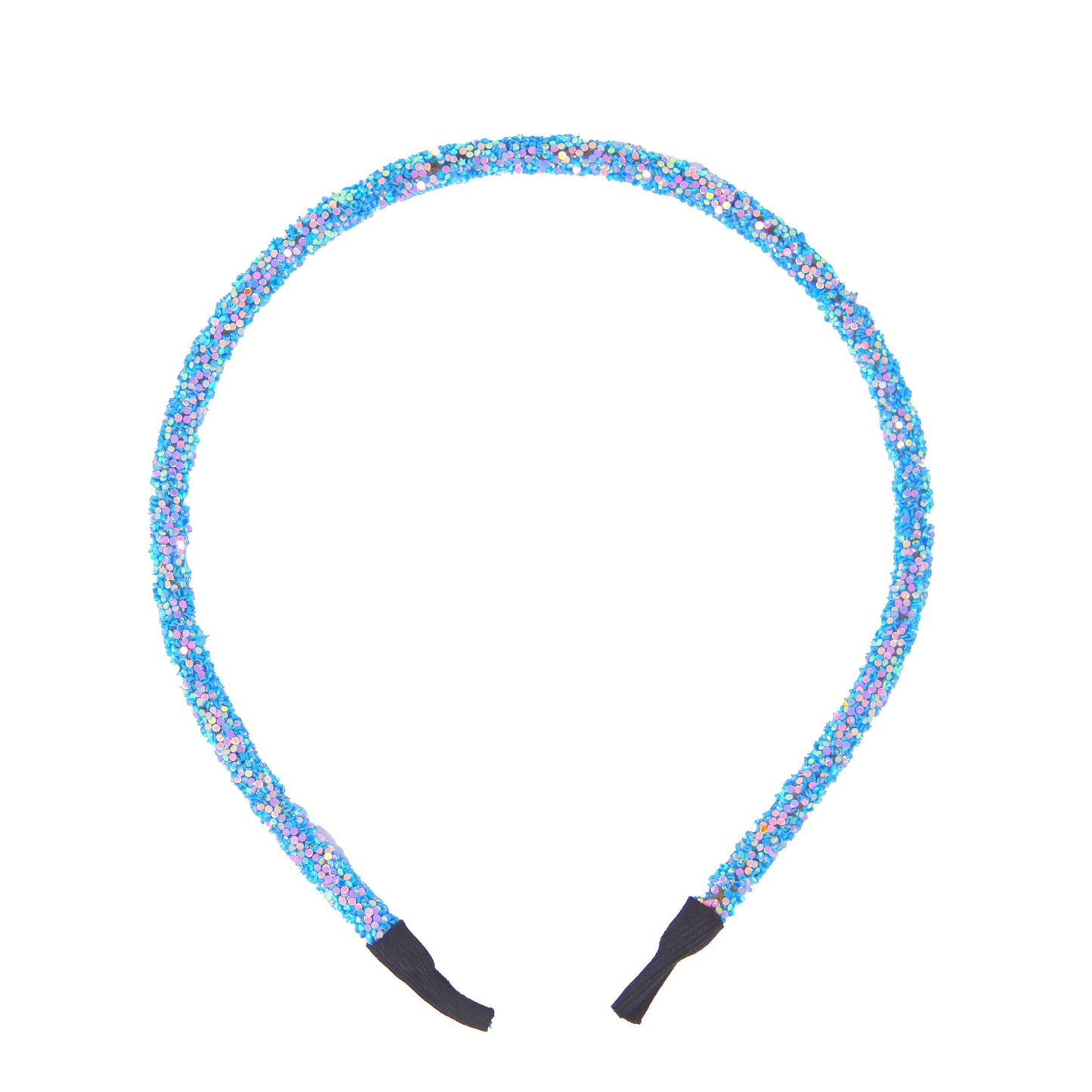 Blue Chunky Glitter Headbands 5.5"