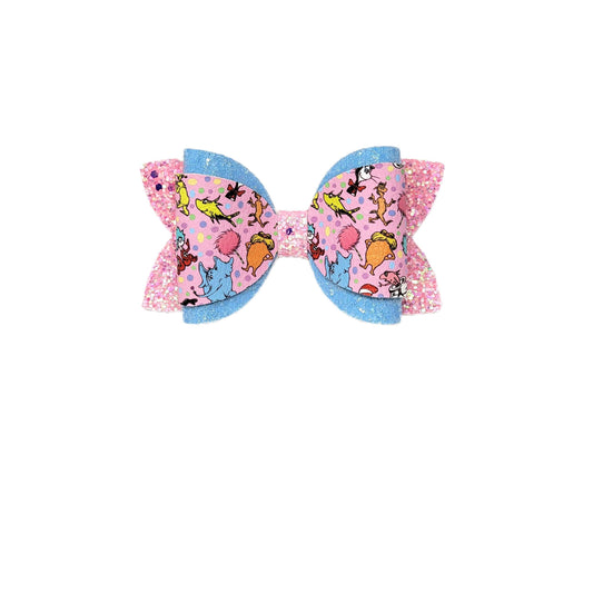 Pink Doctor Toss Dressed-up Diva Bow 4"