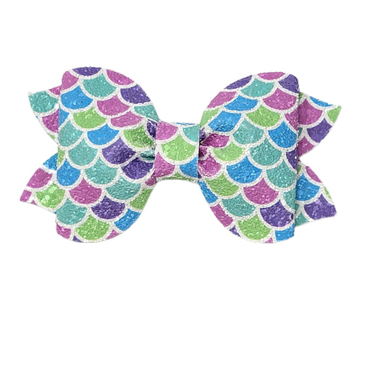 Mermaid Scales Pixie Pinch Bow 6"