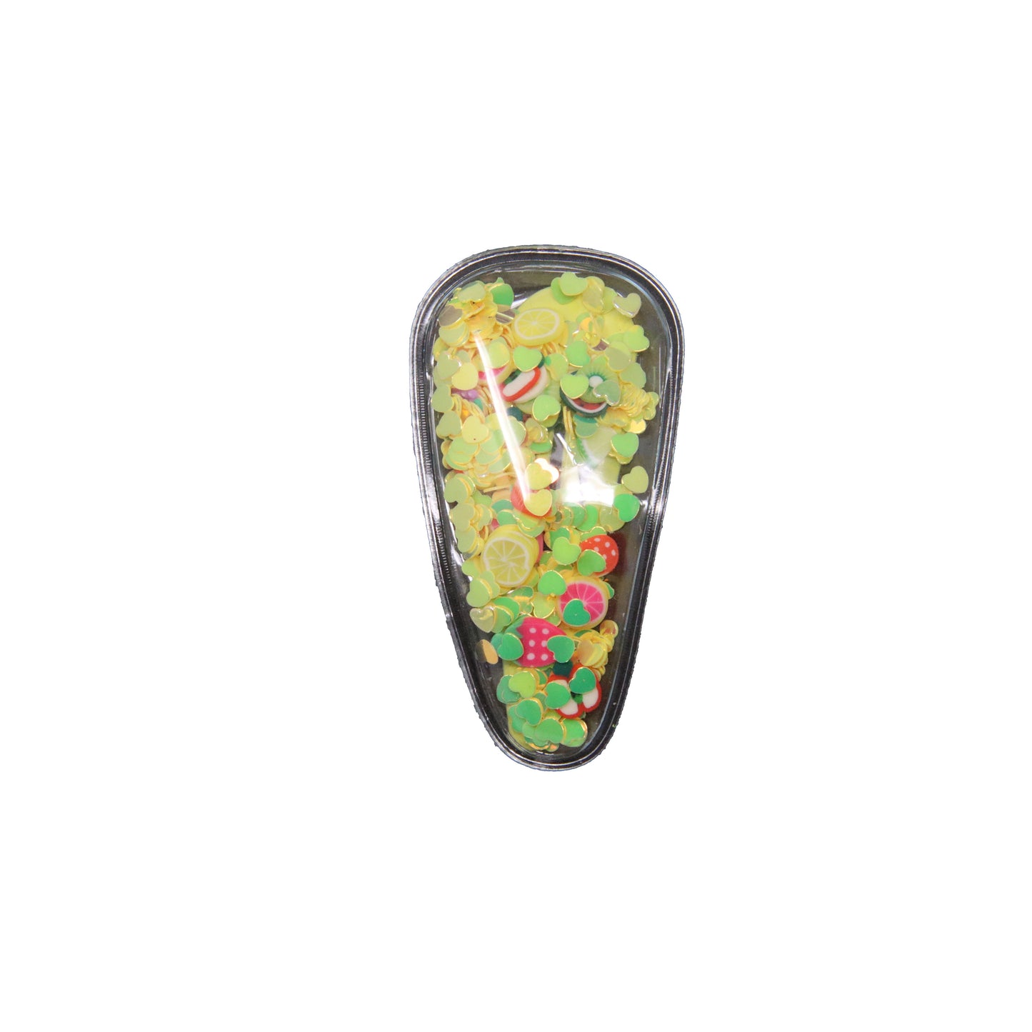 2.5 inch Summer Fruit Yellow Shaker Snap Clip