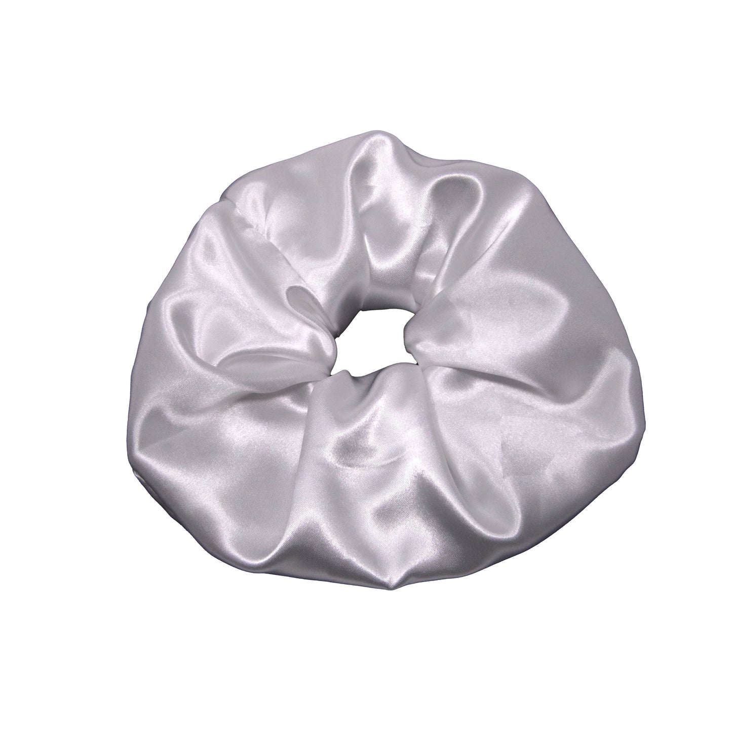 Jumbo White Silky Scrunchie