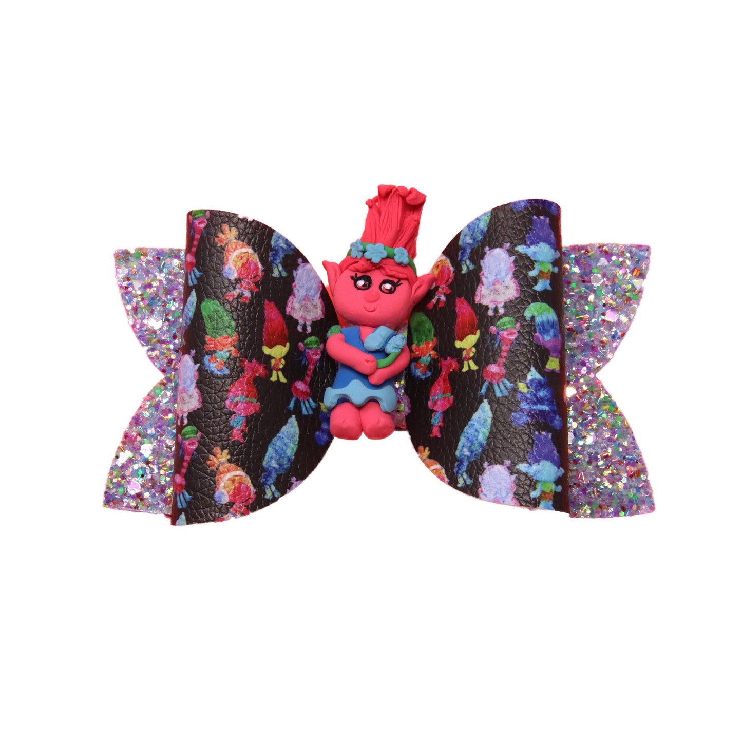 5 inch Troll Friends Diva Bow with Troll Princess Clay
