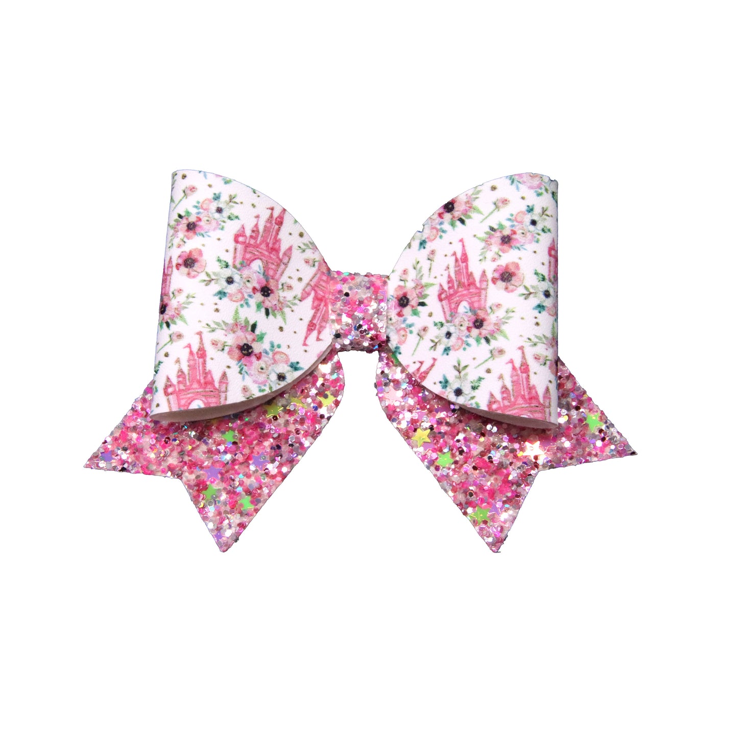 Pink Princess Castle Classic Bow 3"