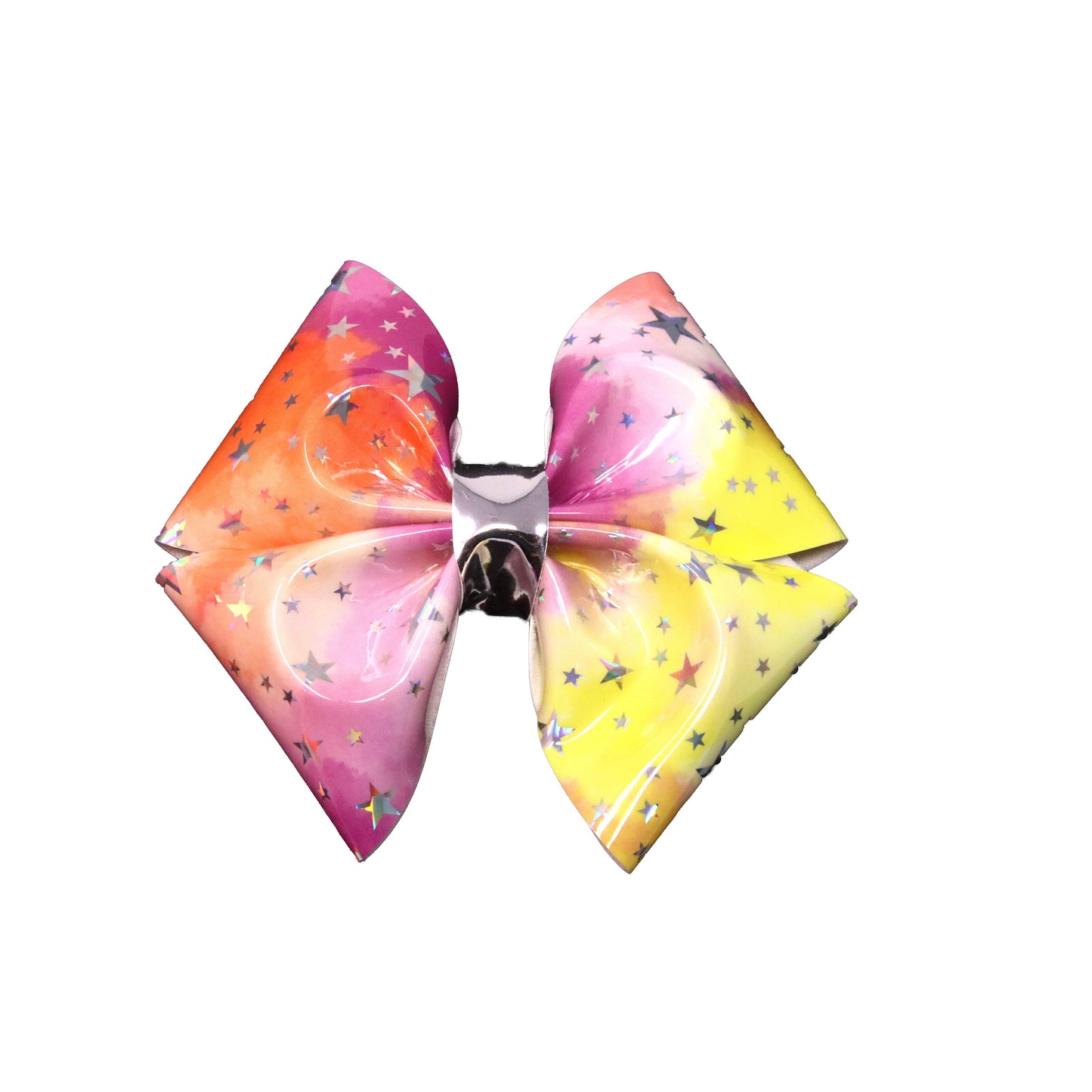 Holo Stars Fluffy Petal Pinch Bow 4"
