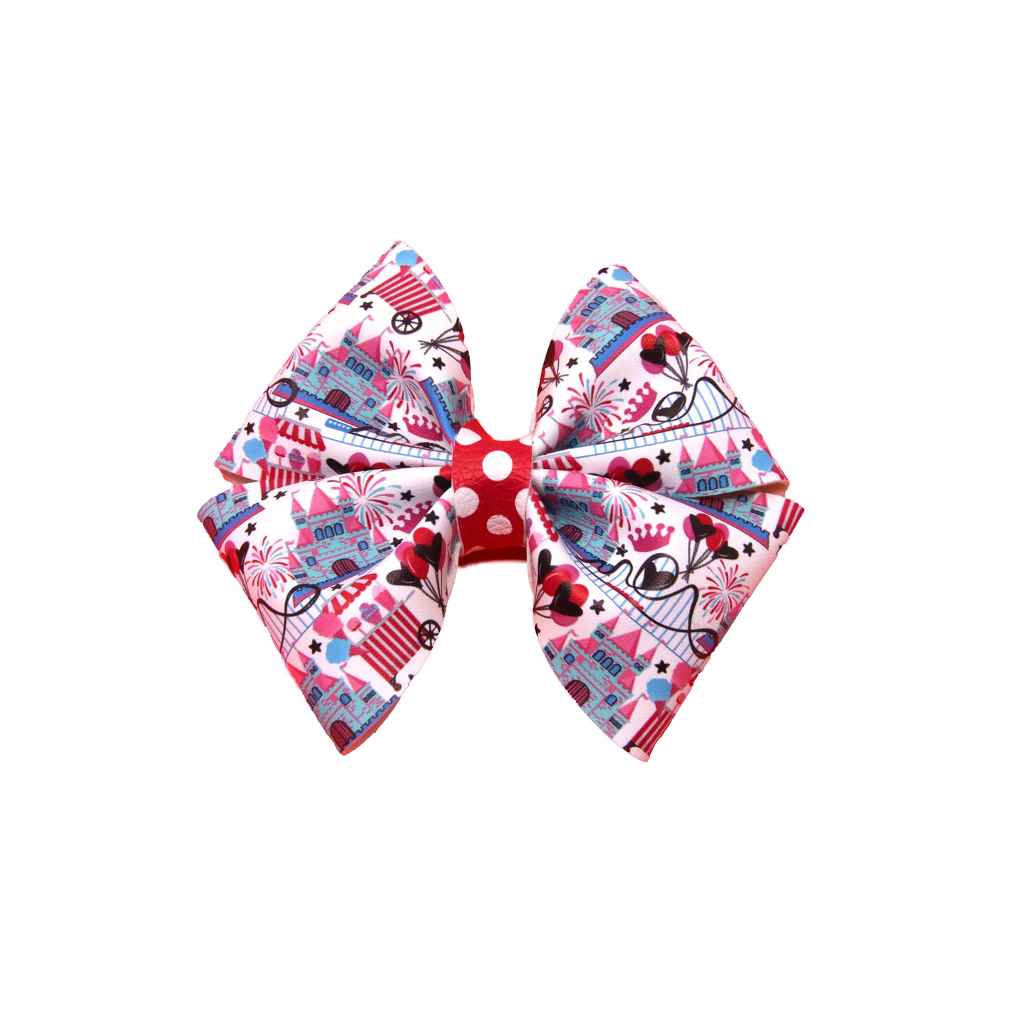 4 inch Theme Park Fluffy Petal Pinch Bow
