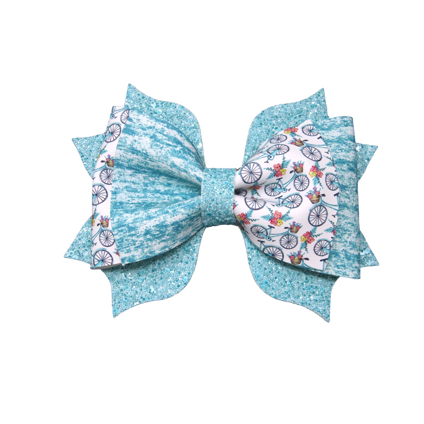 Blue Crayon Bike Ride Faire Elegant Bow 5.5"