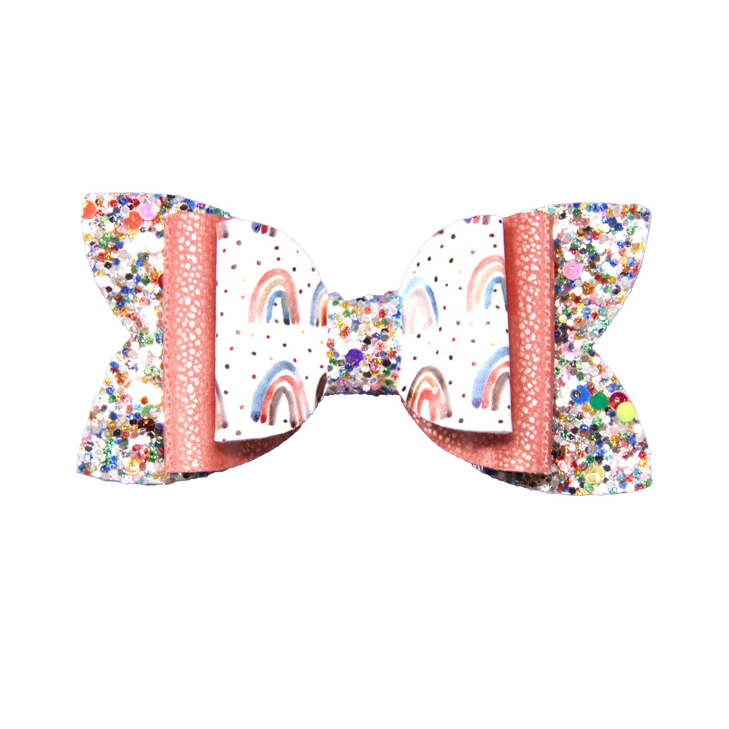 Fall Rainbows Double Diva Bow 3"