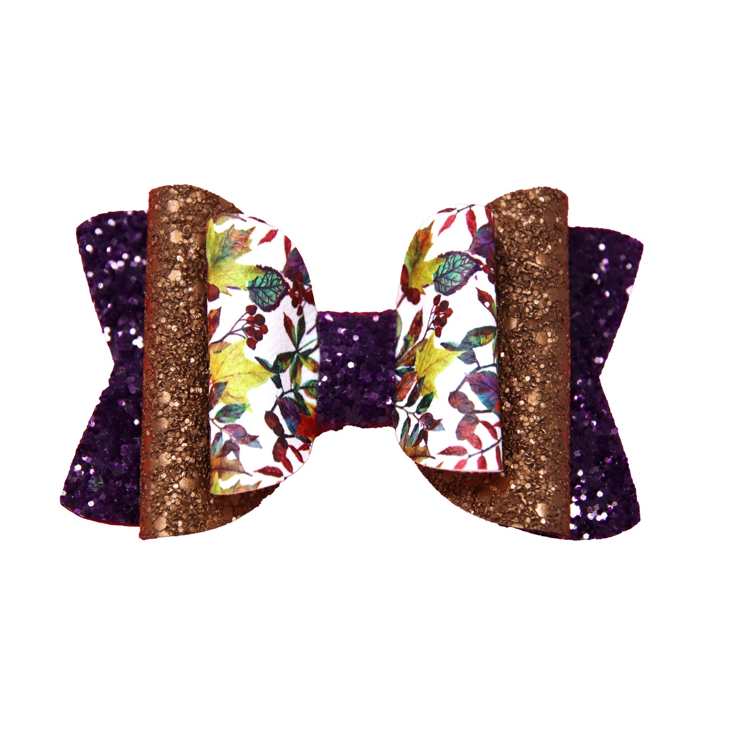 4.5 inch Rustic Leaves Double Chloe Bow