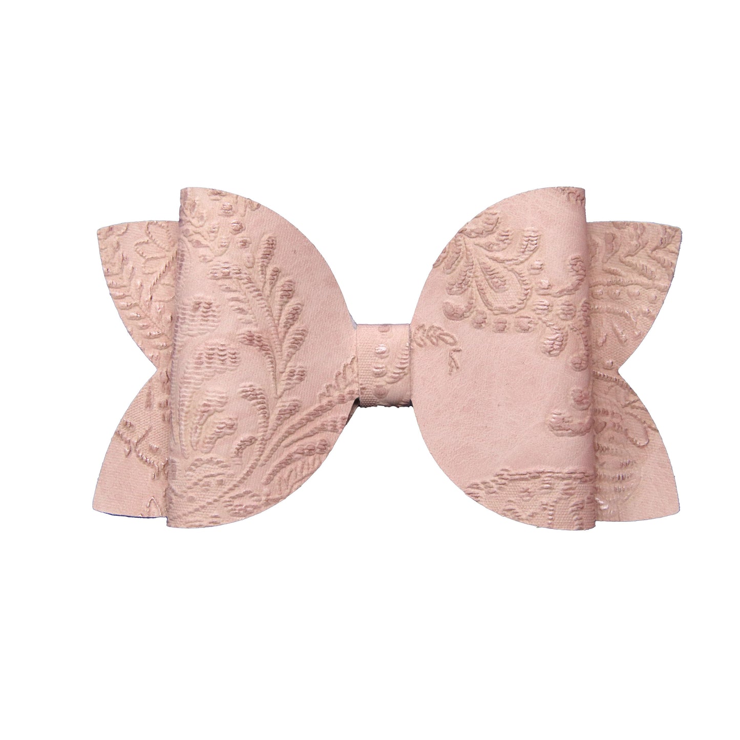 4 inch Blush Lace Embossed Diva Bow