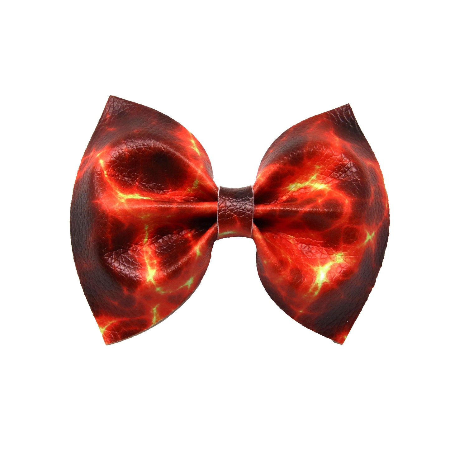 4 inch Orange Electric Surge Pinch Bow