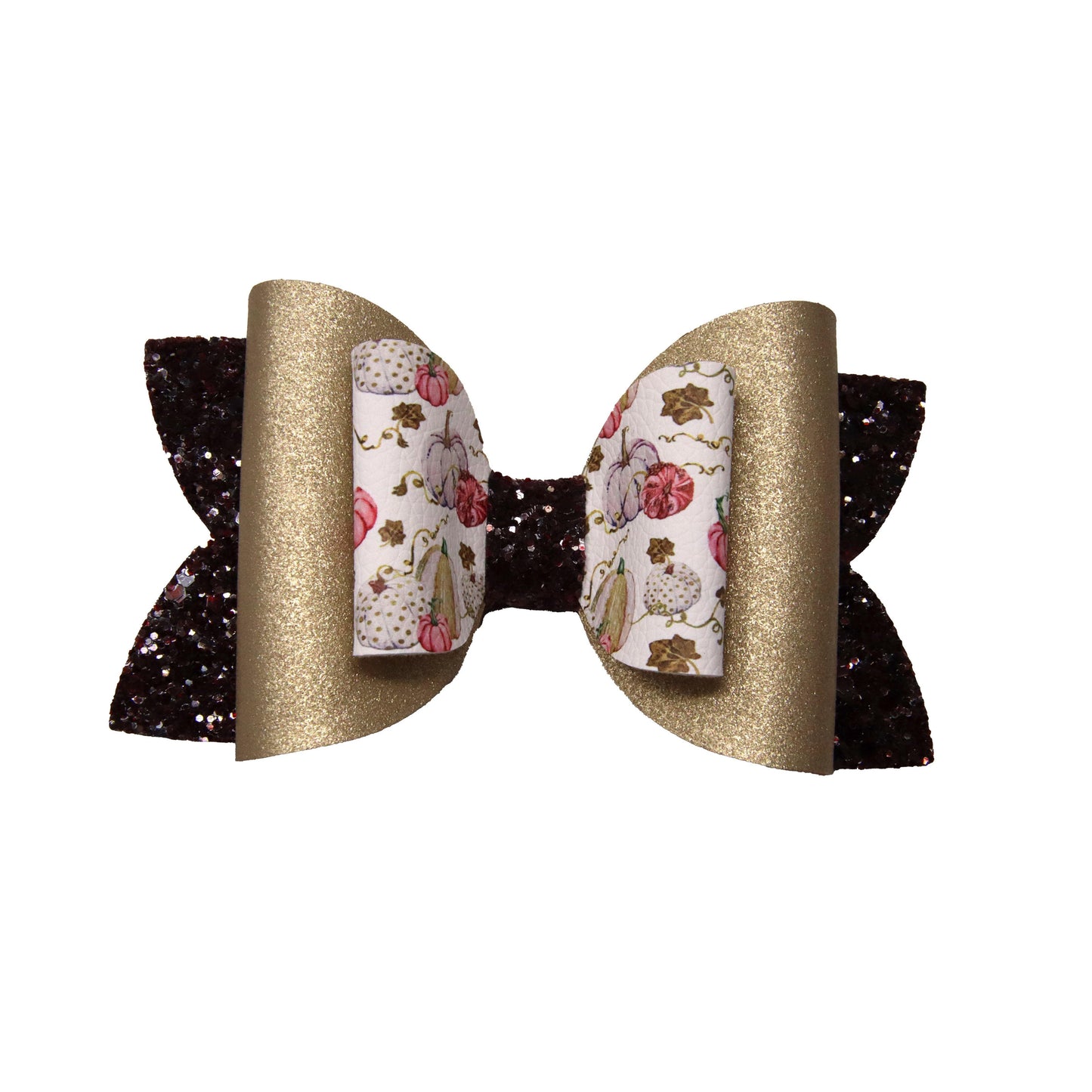 5 inch Pretty Pumpkins Double Diva Bow