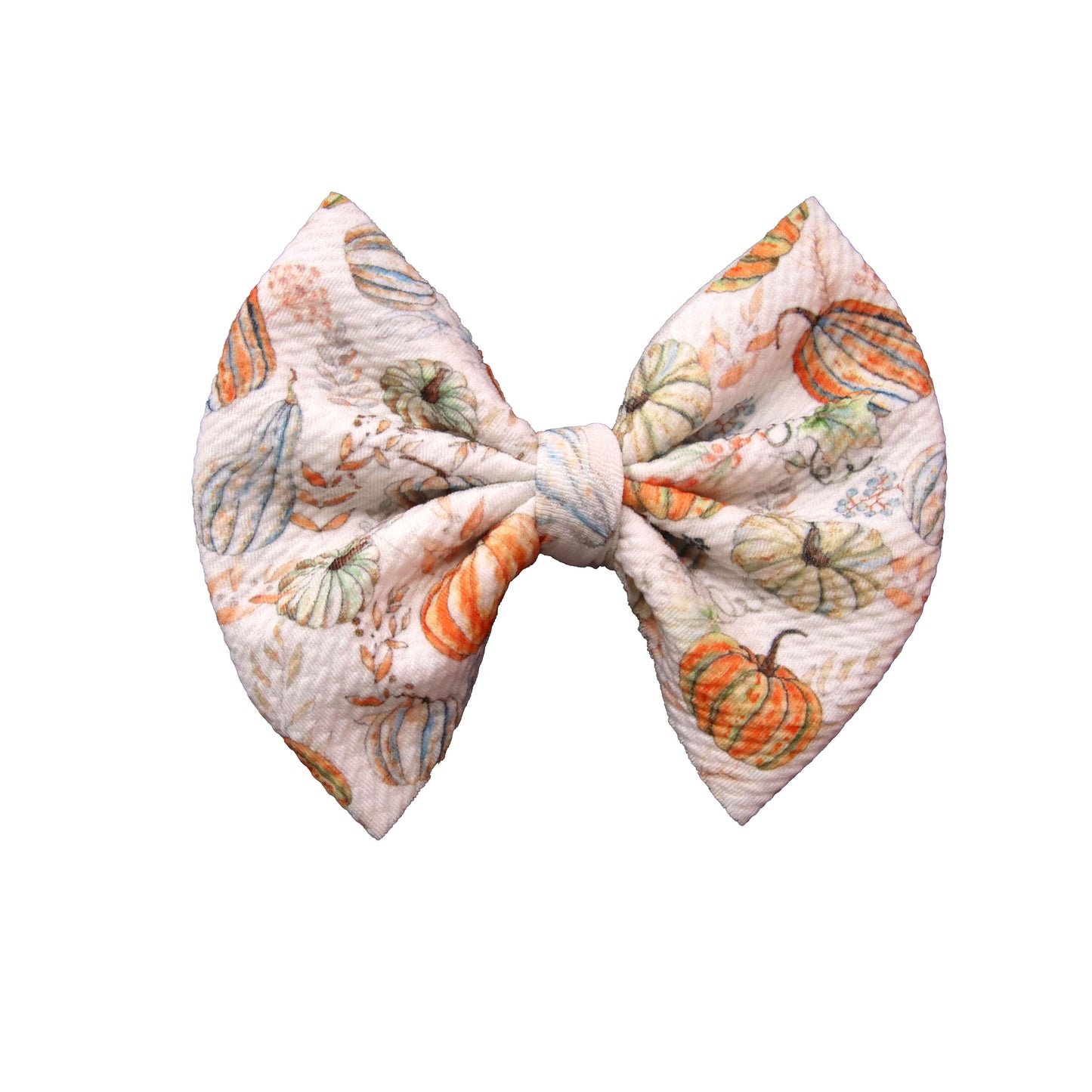 5 inch Gourdeous Pumpkins Fabric Bow