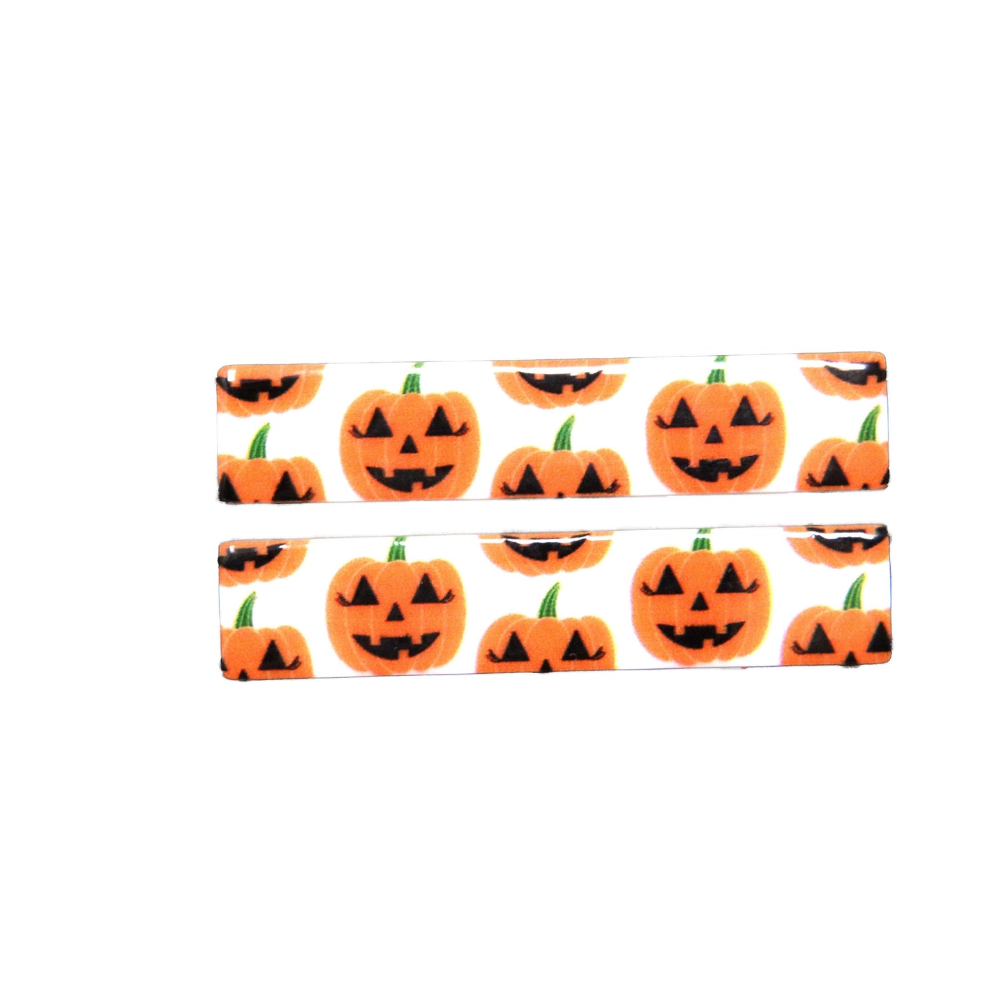 Miss Pumpkin Acrylic Hair Clips 2" (pair)