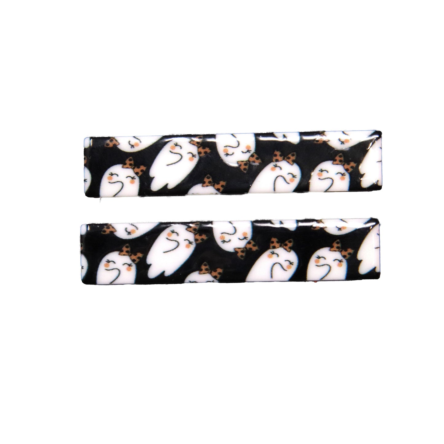 Girly Ghosts Acrylic Hair Clips 2" (pair)
