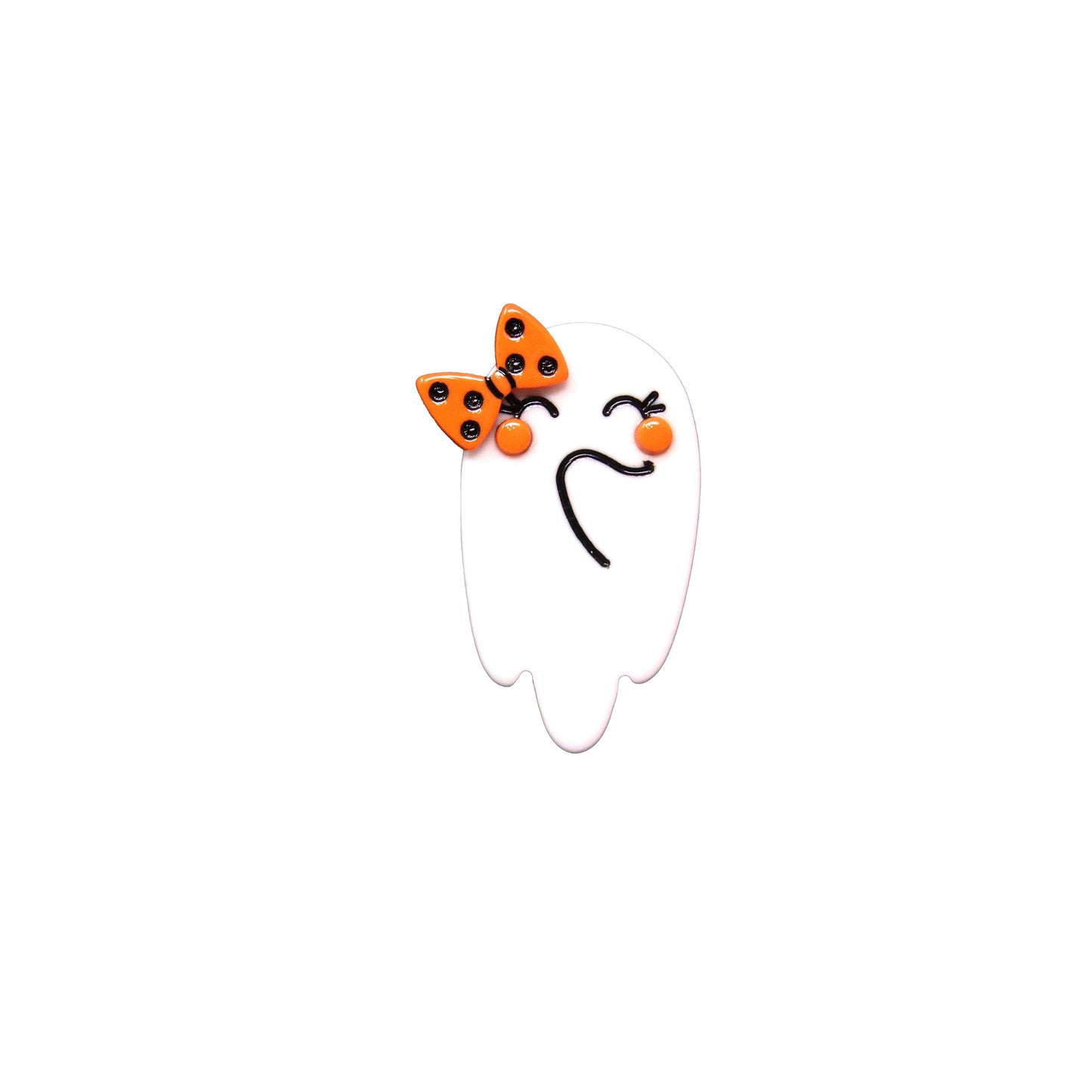 Girly Ghosts Acrylic Hair Clip 2"