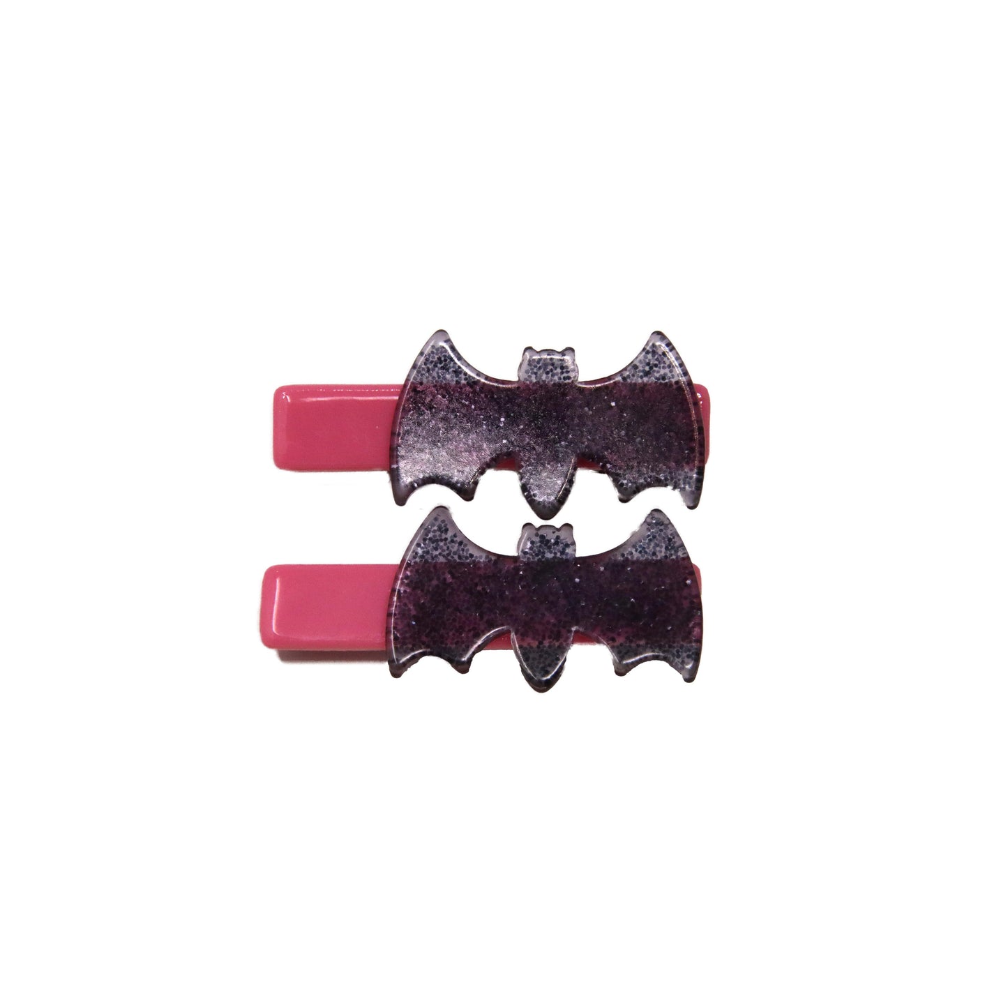 Pink Bats Hair Clips 2" (pair)
