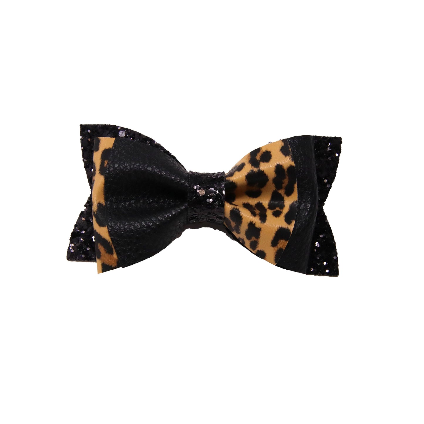 Leopard Print Faire Bow 4"
