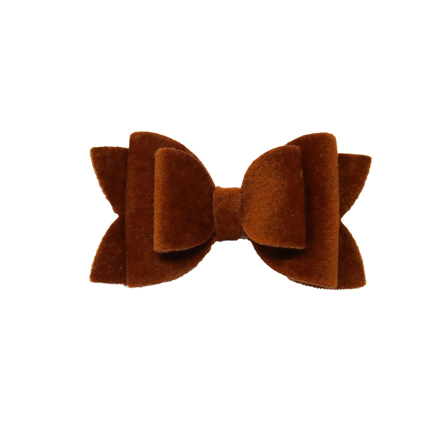 Caramel Velvet Double Diva Bow 1.75"