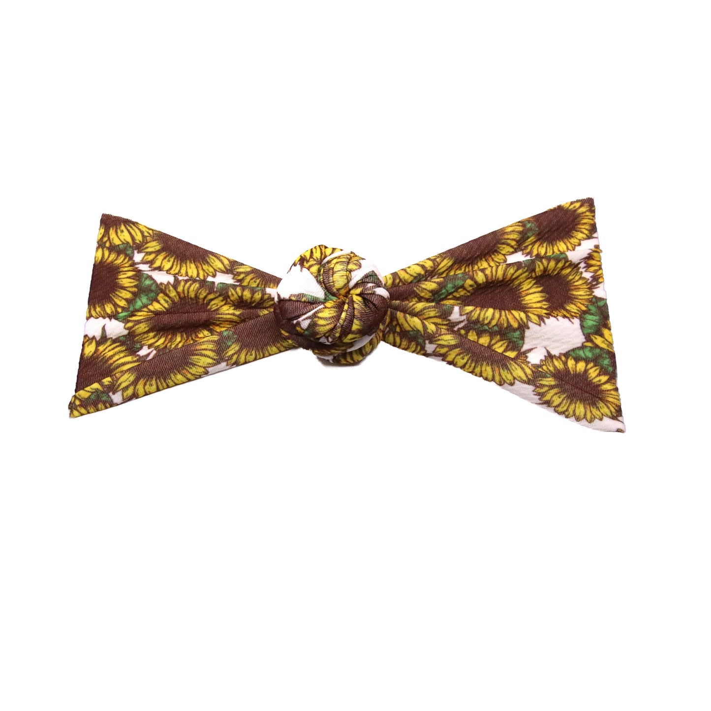 5" Sunflowers Top Knot Headwrap - Waterfall Wishes