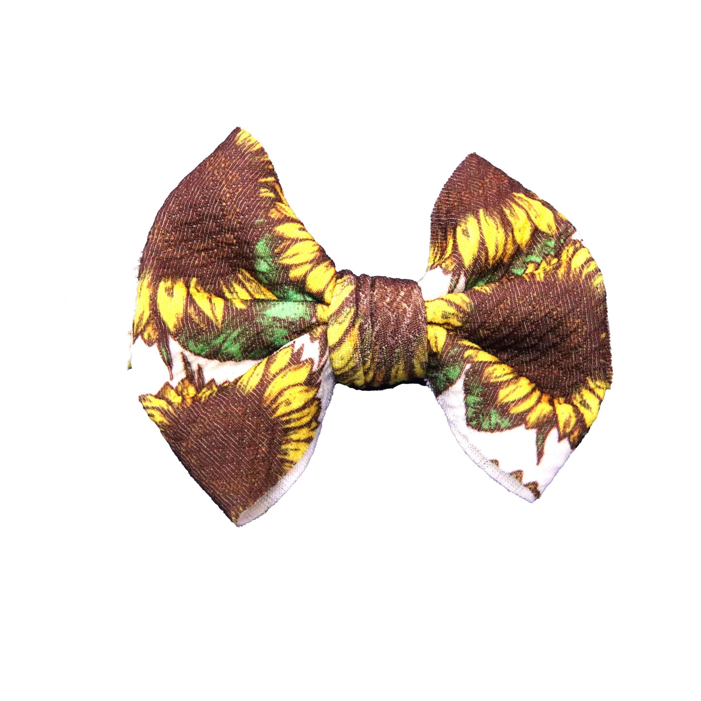 3" Sunflowers Fabric Bow - Waterfall Wishes