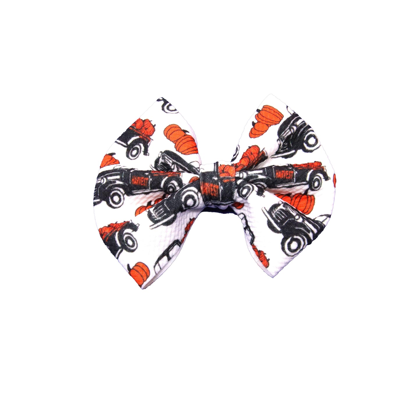 5", Bow, Hair Bow, Harvest Trucks, Fabric Bow, New Product - 04OCT2020