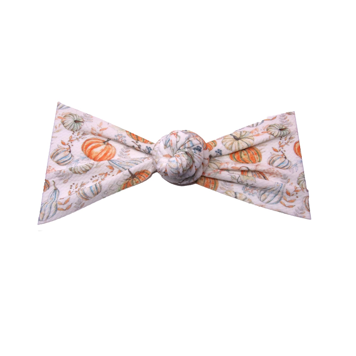 5" Gourdeous Pumpkins Top Knot Headwrap - Waterfall Wishes