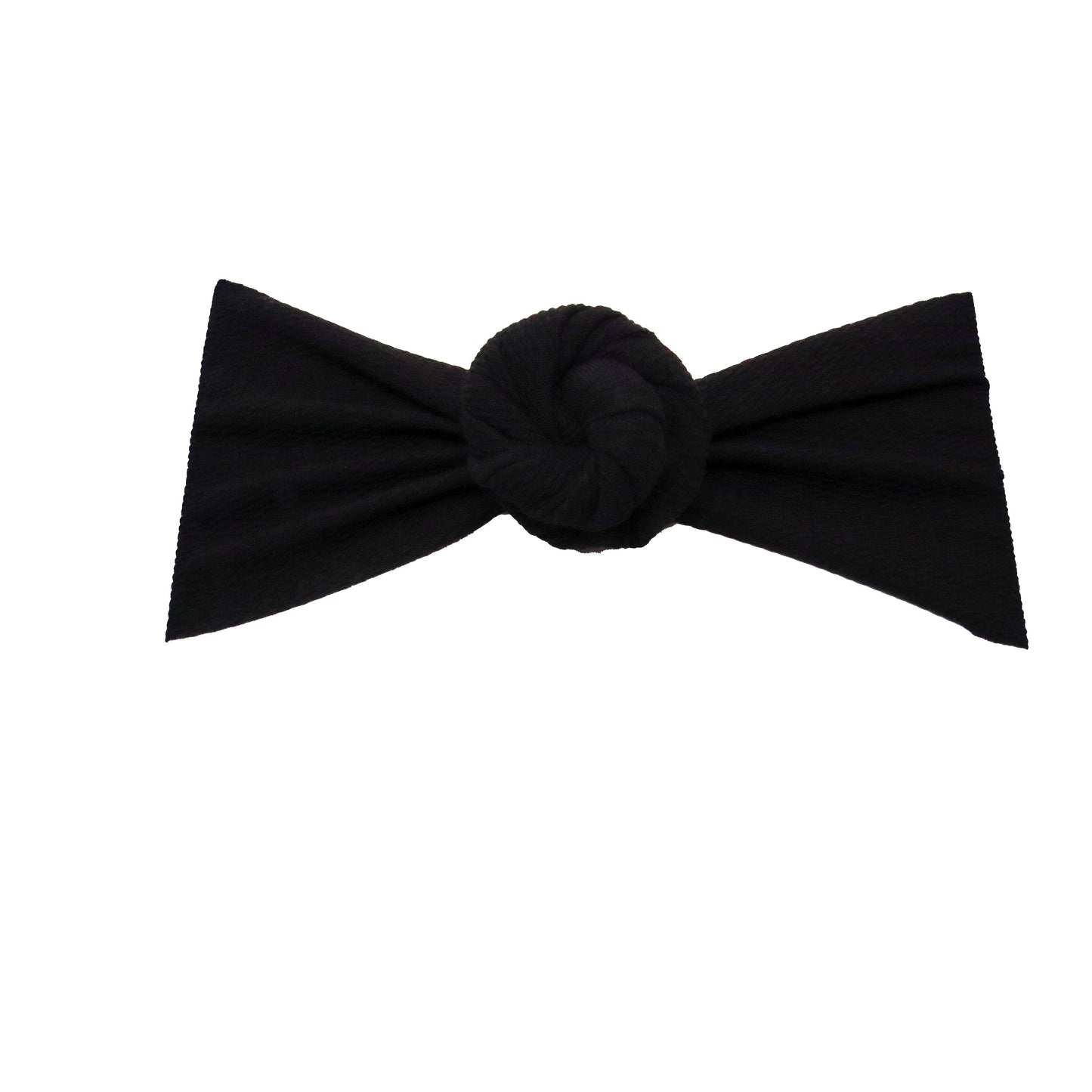 5" Black Top Knot Headwrap - Waterfall Wishes