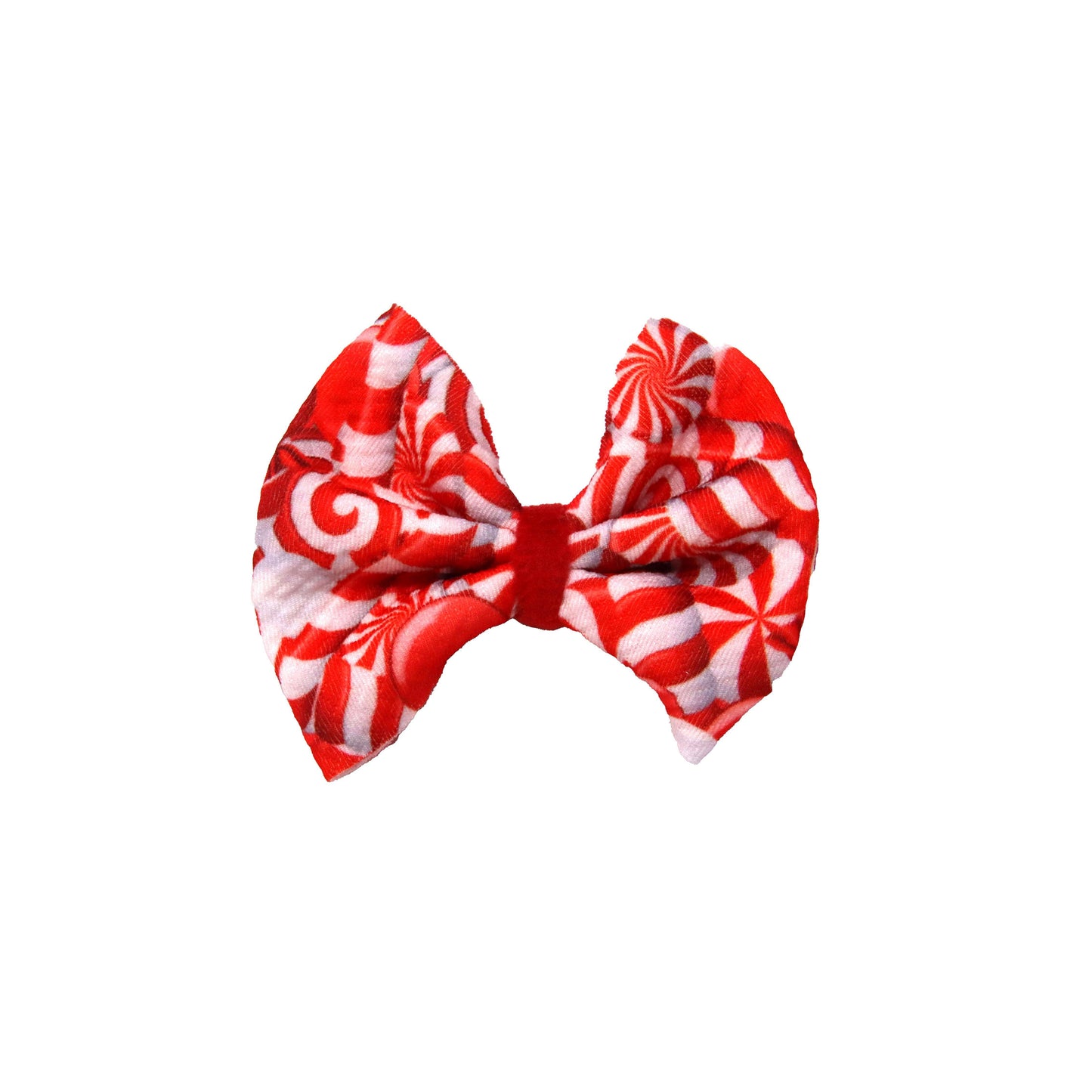 3 inch Peppermint Candy Fabric Bow