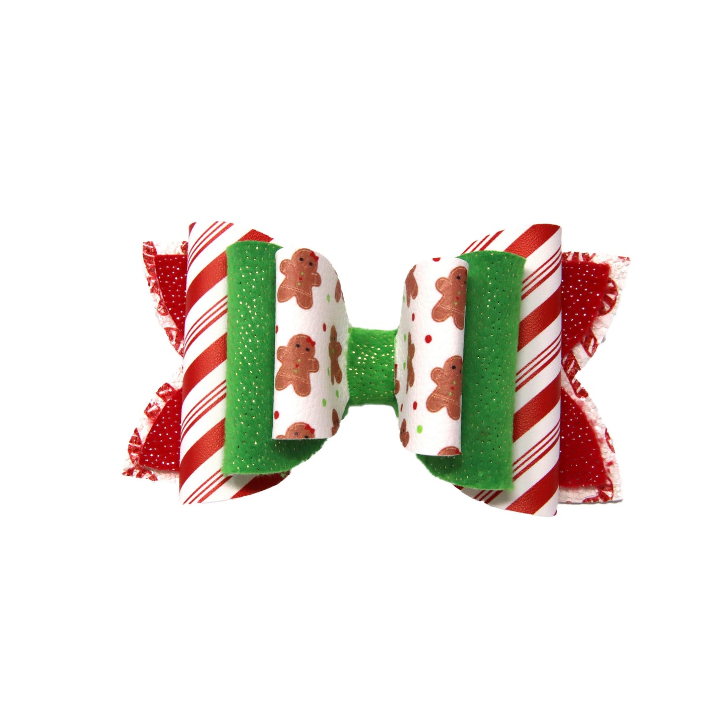 5 inch Gingerbread Man Triple Diva Bow