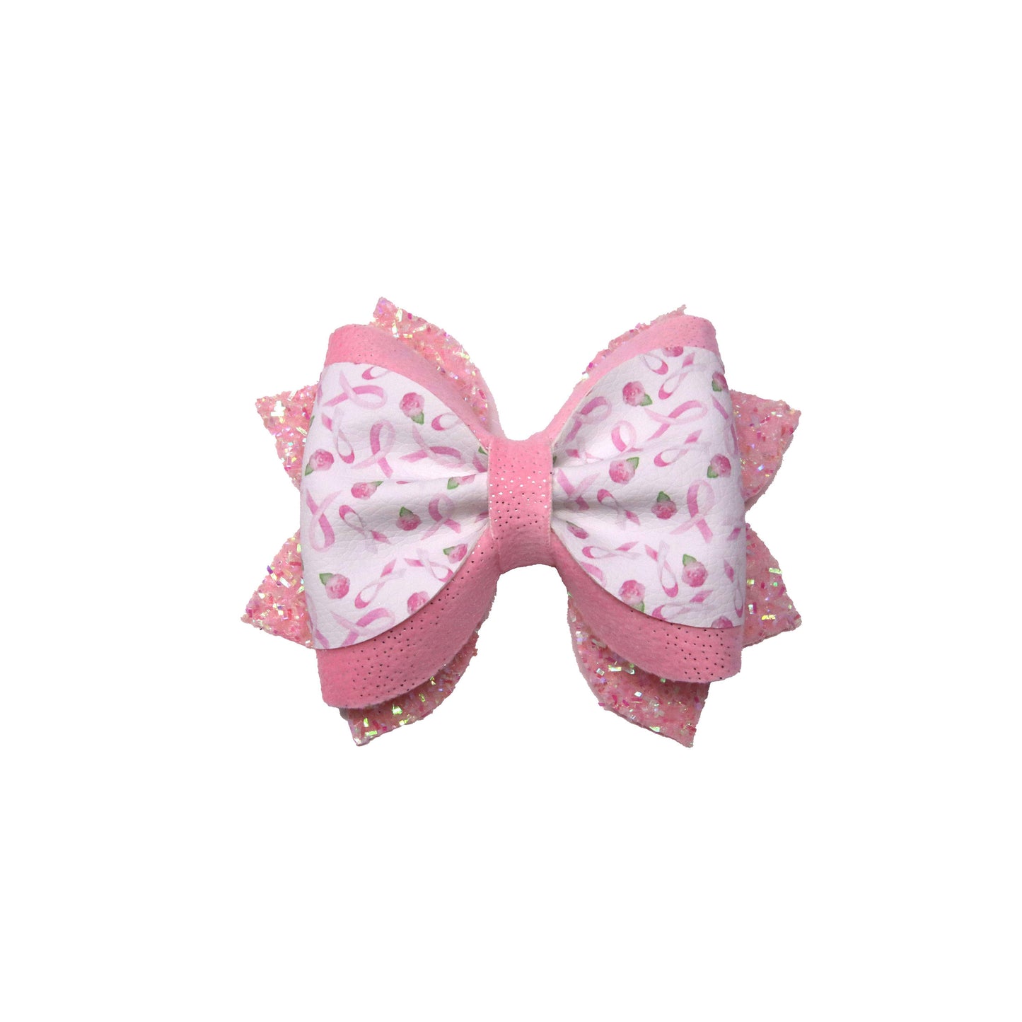 Pink Roses & Ribbons Phoebe Bow 5"