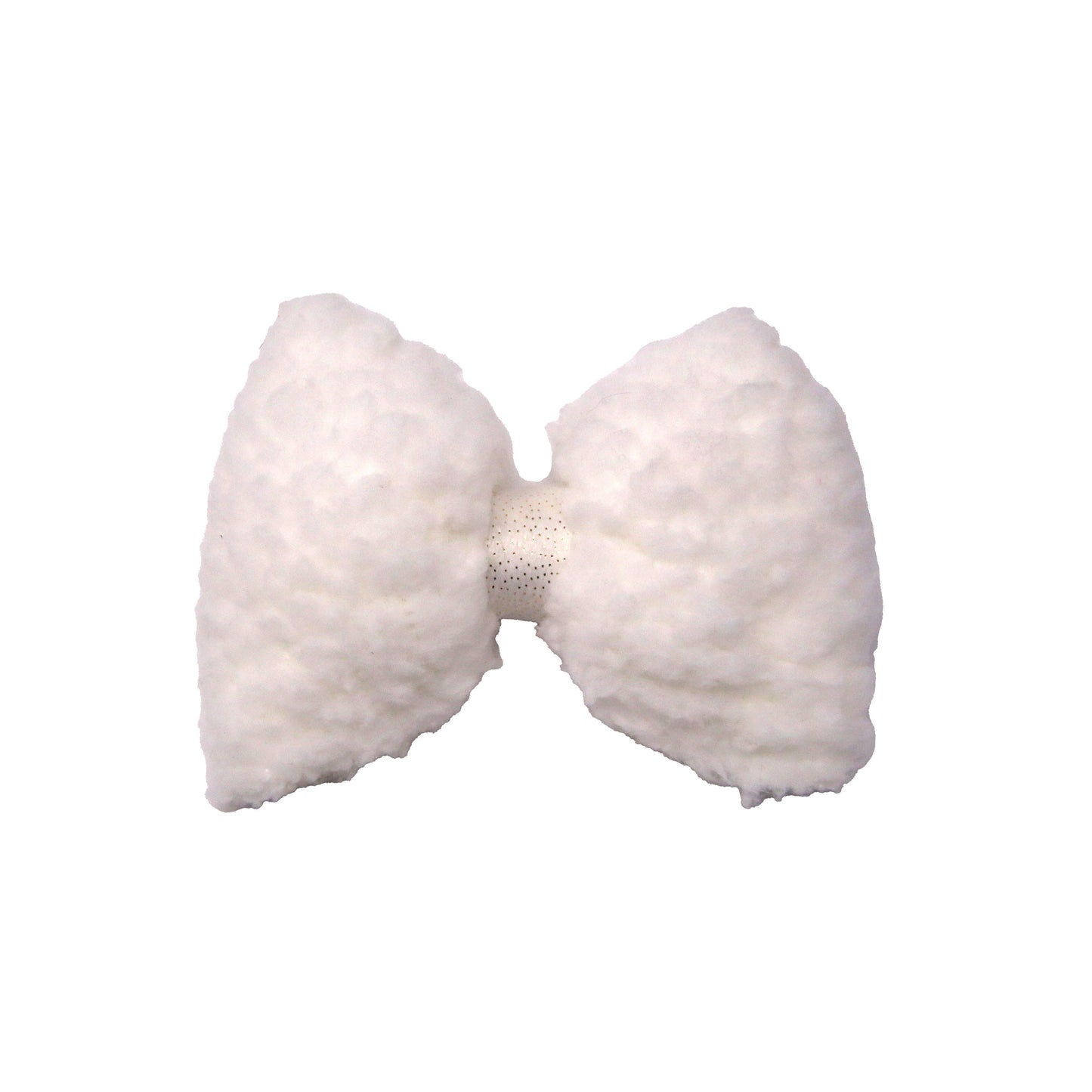 White Sherpa Pinch Bow 4"