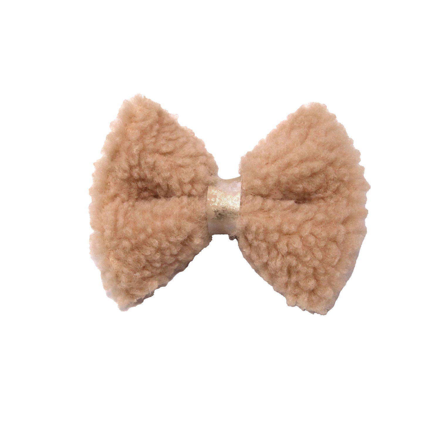 Teddy Bear Sherpa Pinch Bow 4"
