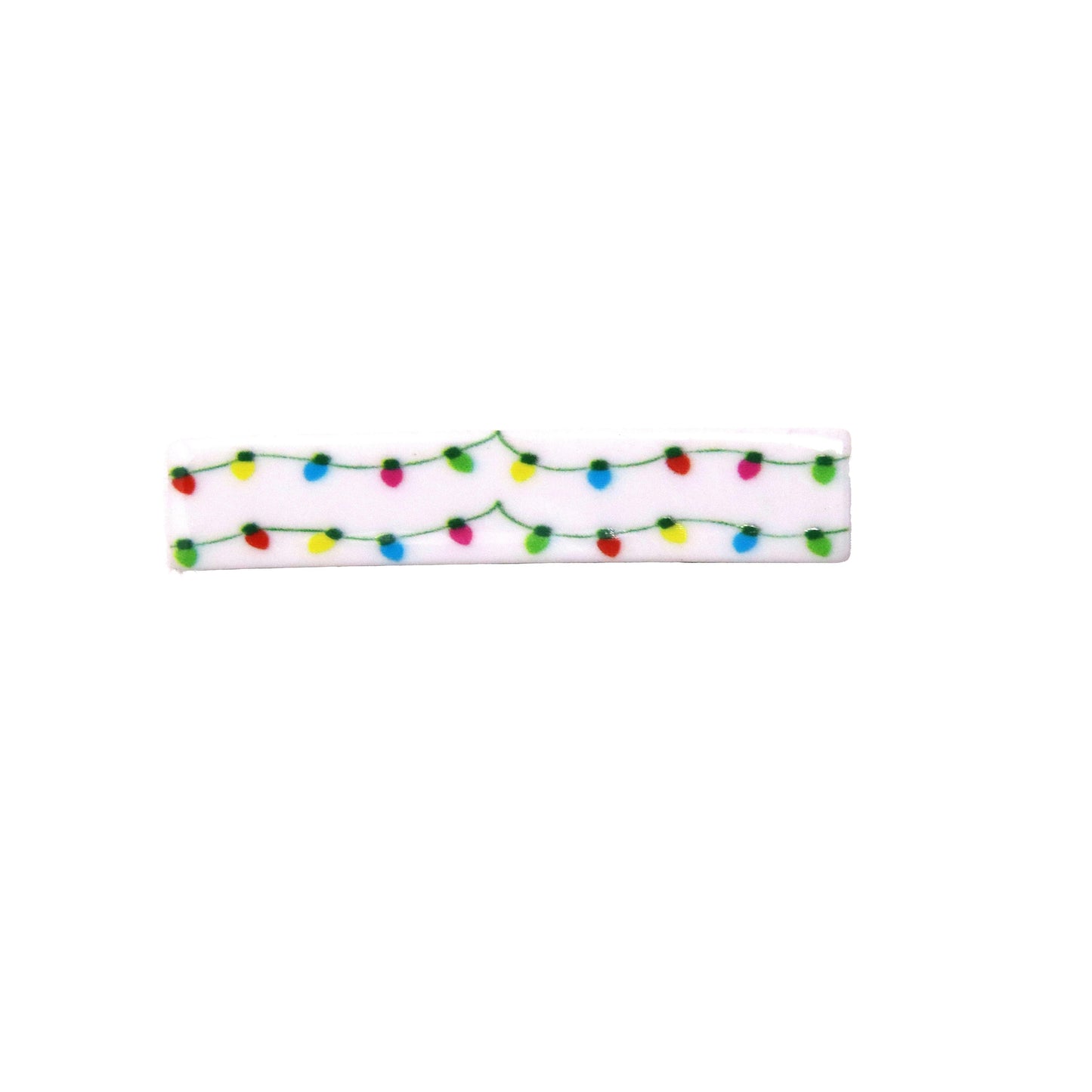 2 inch Christmas Lights Acrylic Hair Clips (pair)