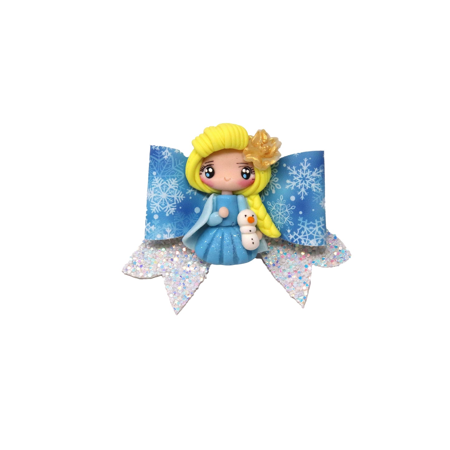Snowflakes Classic Bow 3" with Ice Queen Clay