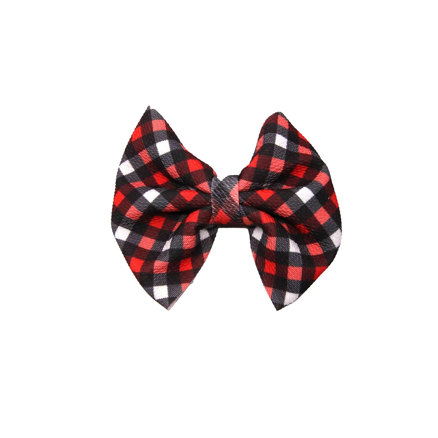 7 inch Christmas Plaid Fabric Bow