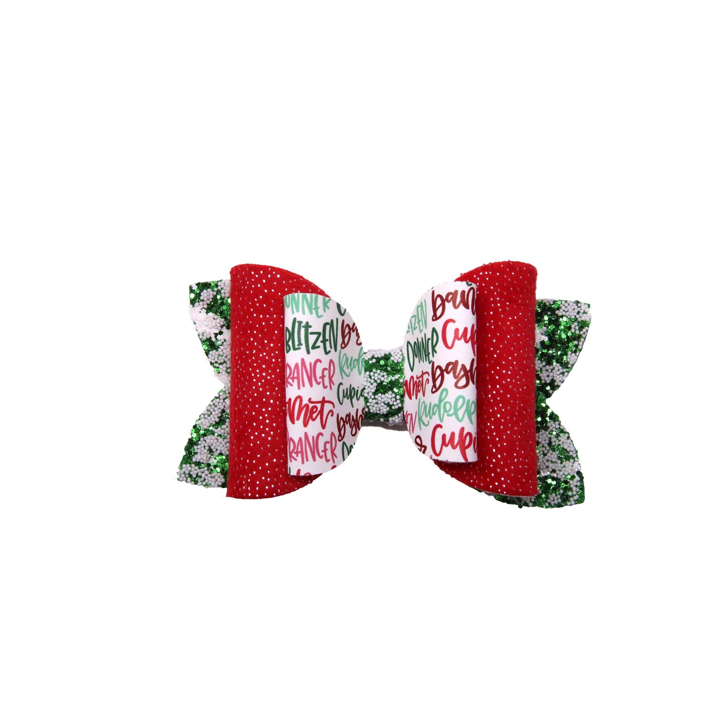 Reindeer Names Double Diva Bow 4"